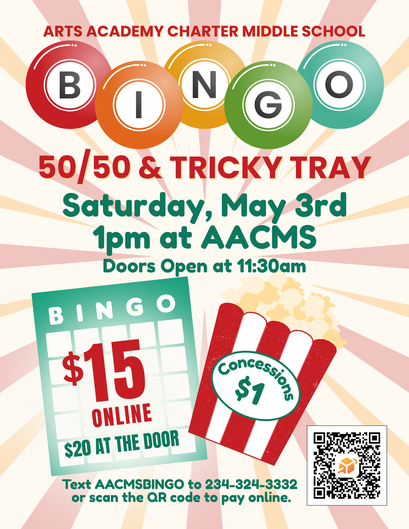 Bingo Night Flyer with link to PDF