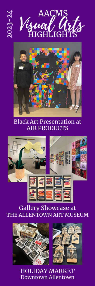 2023-24 AACMS Visual Arts Highlights Graphic