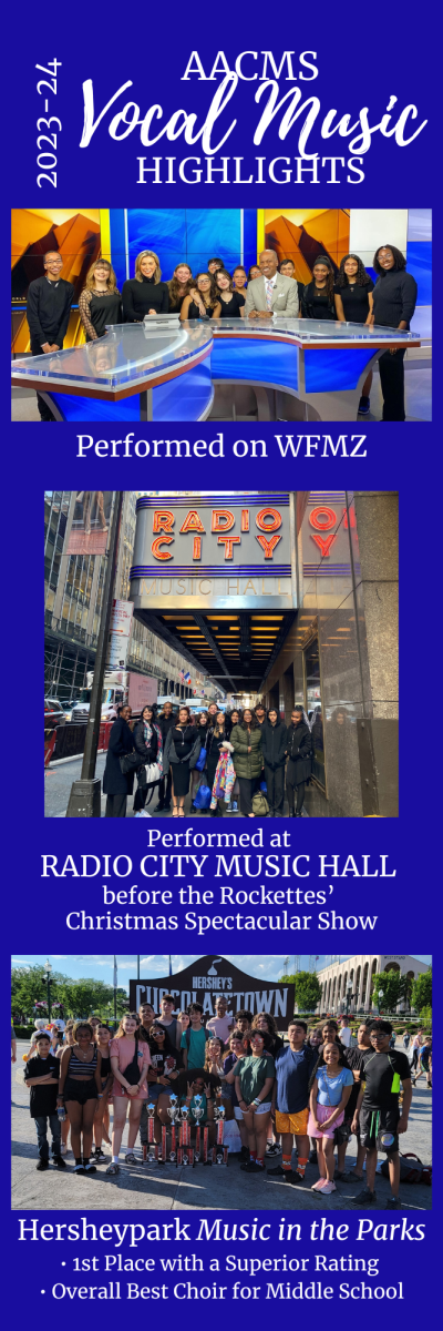 2023-24 AACMS Vocal Music Highlights Graphic