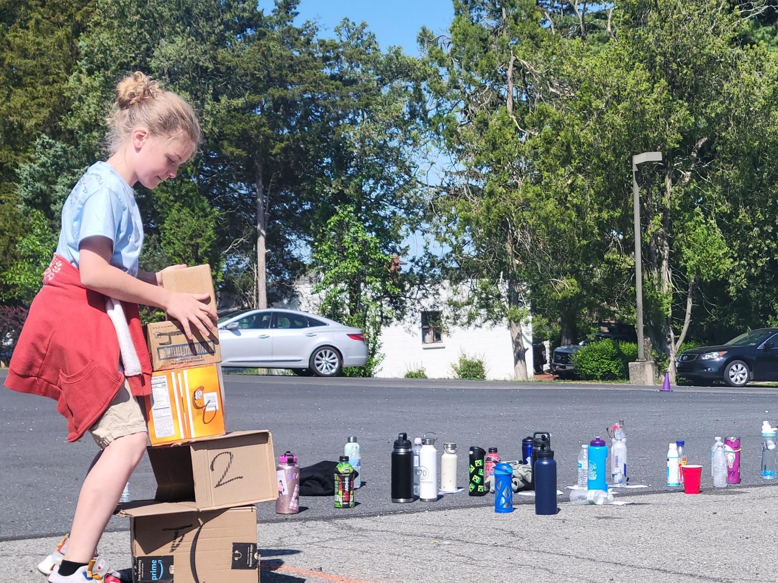 students participating in field day activities