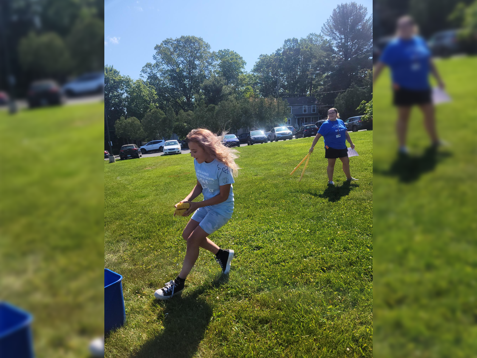 students participating in field day activities